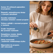 POJEMNIKI NA PRZYPRAWY 24 SZTUKI SŁOICZKI SZKLANE PRZYPRAWNIK ORGANIZER