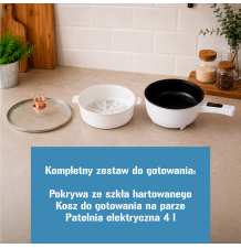 PATELNIA ELEKTRYCZNA GARNEK WIELOFUNKCYJNY DO SMAŻENIA GOTOWANIA DUSZENIA