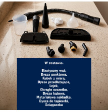 MYJKA PAROWA MOP PAROWNICA RĘCZNA DO SAMOCHODU OKIEN FUG TAPICERKI 1050W