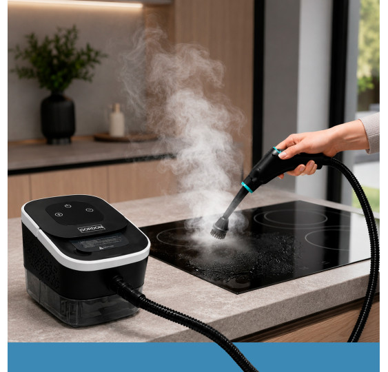 MYJKA PAROWA 2500 W CZARNA PAROWNICA CZYŚCIK URZĄDZENIE CZYSZCZĄCE