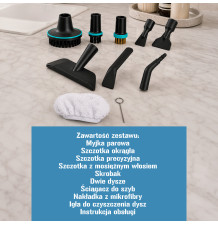 MYJKA PAROWA 2500 W CZARNA PAROWNICA CZYŚCIK URZĄDZENIE CZYSZCZĄCE