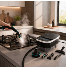 MYJKA PAROWA 2500 W CZARNA PAROWNICA CZYŚCIK URZĄDZENIE CZYSZCZĄCE