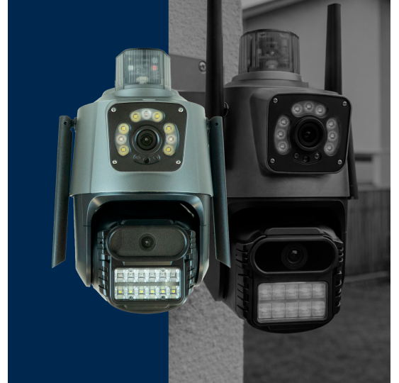 Kamera zewnętrzna podwójna wifi smart obrotowa aplikacja 8mpx