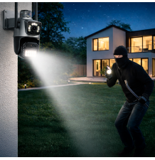 Kamera zewnętrzna podwójna wifi smart obrotowa aplikacja 8mpx