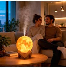Nawilżacz powietrza dyfuzor księżyc lampka 3d LED
