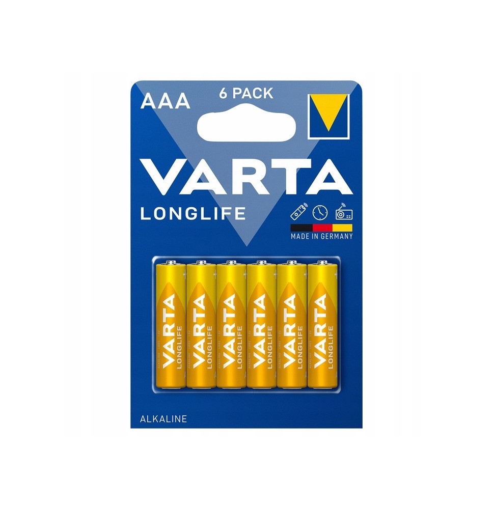 Baterie Varta LR3 AAA Longlife – zestaw 6 sztuk