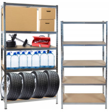 REGAŁ MAGAZYNOWY SREBRNY 180x90x40