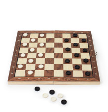 Zestaw gier planszowych 3w1 DREWNIANE SZACHY WARCABY TRYKTRAK GRY LOGICZNE