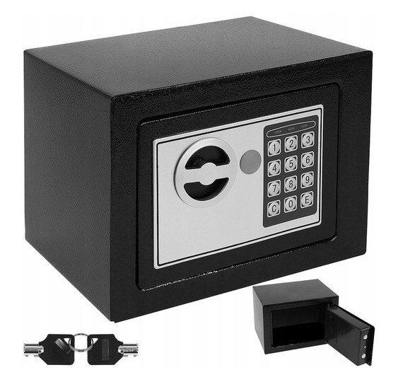 Domowy Sejf Kasetka na Zamek Elektroniczny Szyfr Klucz Kod Kasa Pancerna XL
