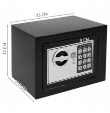 Domowy Sejf Kasetka na Zamek Elektroniczny Szyfr Klucz Kod Kasa Pancerna XL