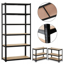 REGAŁ MAGAZYNOWY CZARNY 220x90x40