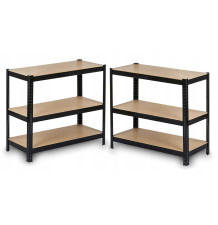 REGAŁ MAGAZYNOWY CZARNY 220x90x40