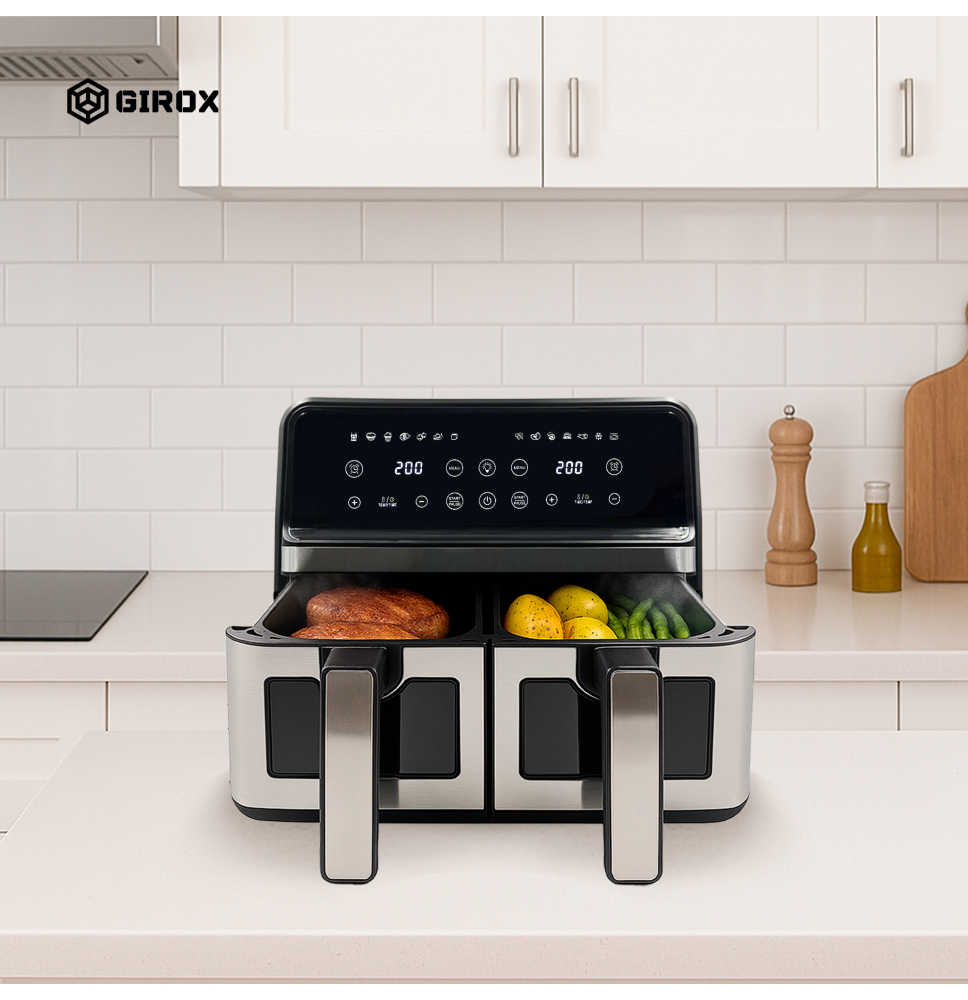Air Fryer XXL 9L – beztłuszczowa frytkownica z podwójnym koszem - 2200 W