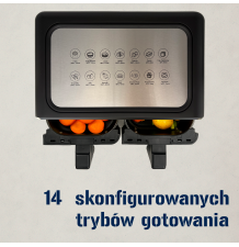 Air Fryer XXL 9L – beztłuszczowa frytkownica z podwójnym koszem - 2200 W