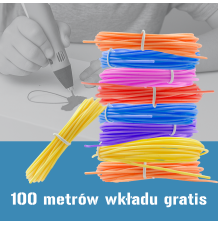 Żółty długopis drukarka 3D 1.0 oraz 10 m zapasu