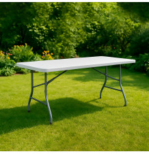 Stół cateringowy prostokątny 180 × 74 cm biały – składany bankietowy