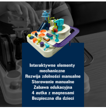 Interaktywny tor przeszkód samochodowy z 4 autami i 6 kluczami bez baterii