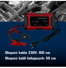 Automatyczny prostownik akumulatorowy LCD 12V/24V – 6A