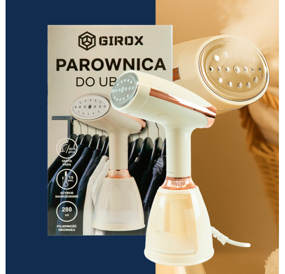 Parownica ręczna do ubrań 1500W – żelazko parowe steamer 7w1 z regulacją pary
