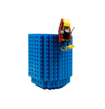 Kreatywny kubek klockowy kubki 350 ml niebieski – idealny dla fanów LEGO