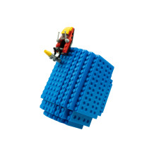 Kreatywny kubek klockowy kubki 350 ml niebieski – idealny dla fanów LEGO