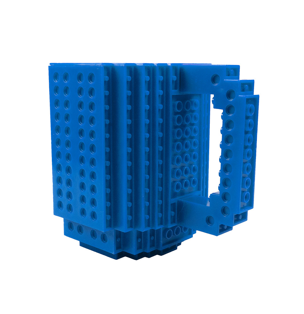 Kreatywny kubek klockowy kubki 350 ml niebieski – idealny dla fanów LEGO