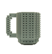 Kreatywny kubek klockowy 350 ml szary – idealny dla fanów LEGO