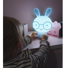 Lampka nocna dla dzieci królik LED 3 tryby świecenia lampka biurkowa