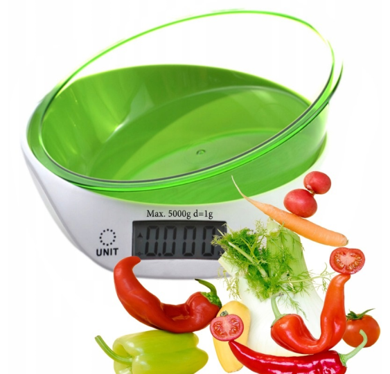 Elektorniczna waga kuchenna z miską wyświetlacz LCD 5kg