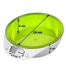 Elektorniczna waga kuchenna z miską wyświetlacz LCD 5kg