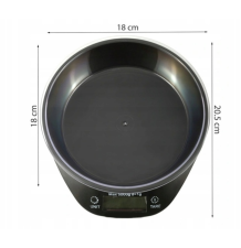 Elektorniczna waga kuchenna z miską wyświetlacz LCD 5kg