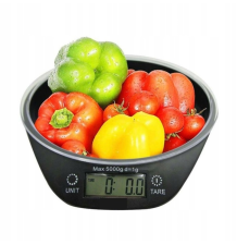 Elektorniczna waga kuchenna z miską wyświetlacz LCD 5kg