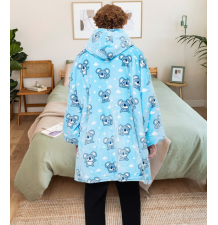 Bluzokoc koala ponczo bluza z kapturem kieszeń kangur polar oversize 100% poliester dla młodzieży dorosłych