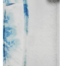 Bluzokoc niebieski ombre ponczo bluza z kapturem kieszeń kangur polar oversize 100% poliester dla młodzieży dorosłych