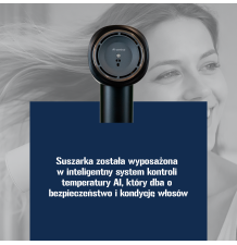 Profesjonalna suszarka do włosów z jonizacją BLDC 1100 W – czarna