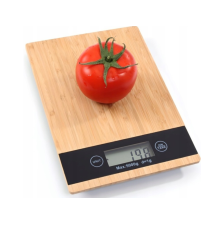 ELEKTRONICZNA WAGA KUCHENNA PŁASKA BAMBUSOWA LCD 5KG