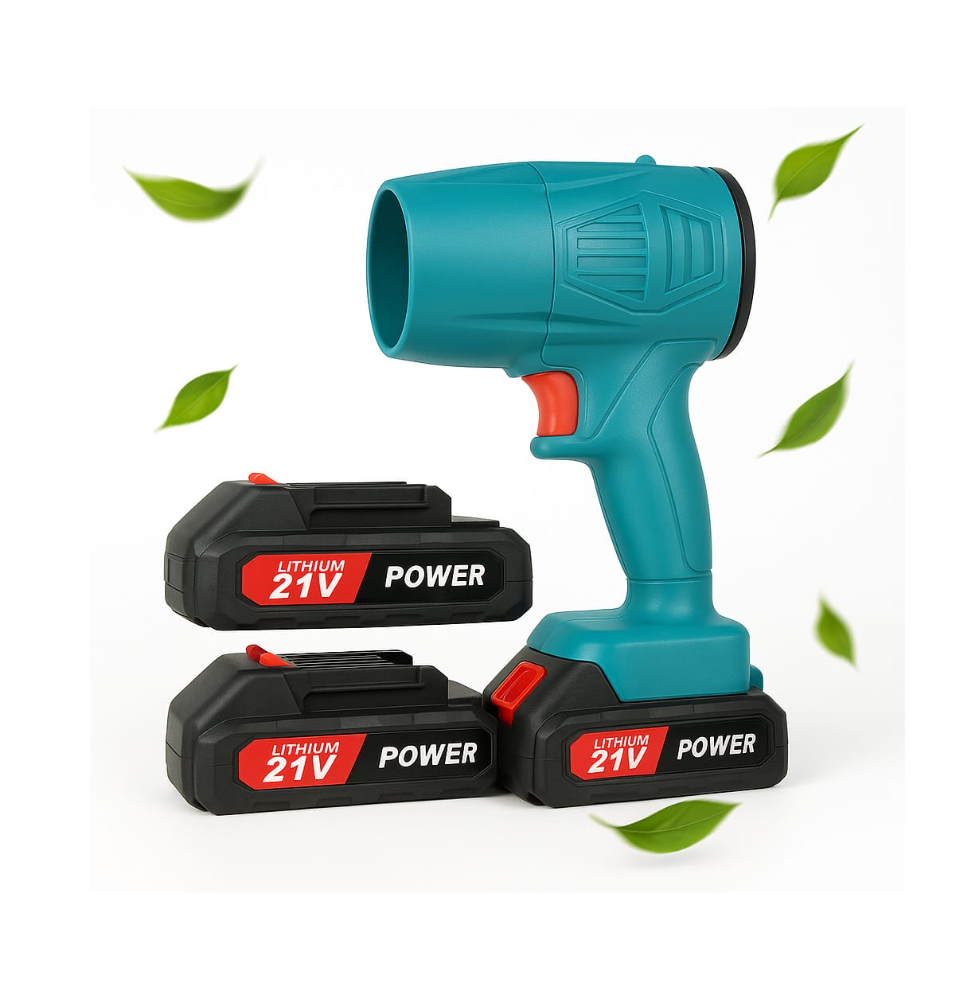 DMUCHAWA AKUMULATOROWA DO LIŚCI ŚNIEGU 2x BATERIA BEZPRZEWODOWA NIEBIESKA