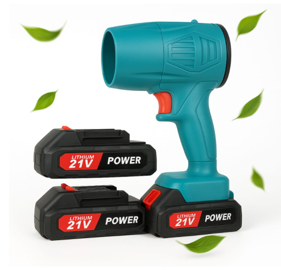 DMUCHAWA AKUMULATOROWA DO LIŚCI ŚNIEGU 2x BATERIA BEZPRZEWODOWA NIEBIESKA