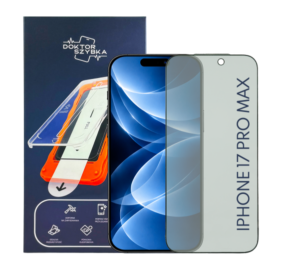 SZKŁO OCHRONNE PRYWATYZUJĄCE iPhone 17 PRO MAX + aplikator 1 szt