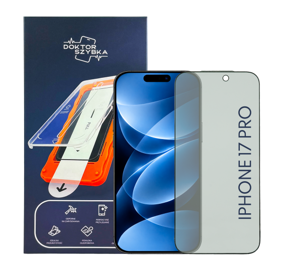 SZKŁO OCHRONNE PRYWATYZUJĄCE do iPhone 17 Pro + aplikator