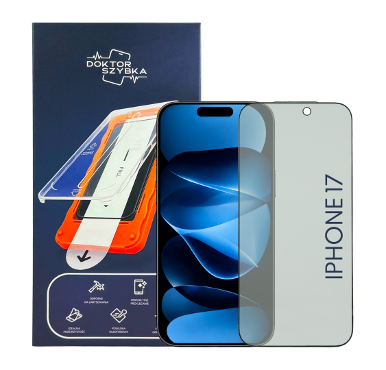 SZKŁO OCHRONNE PRYWATYZUJĄCE do iPhone 17 + aplikator