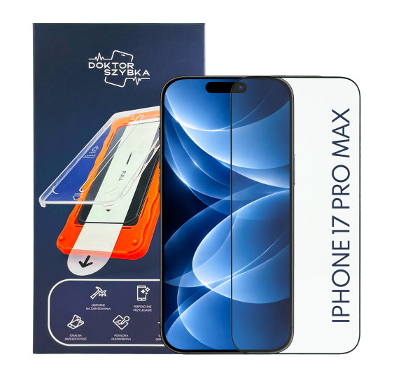 Szybka Szkło hartowane iPhone 17 Pro Max + APLIKATOR