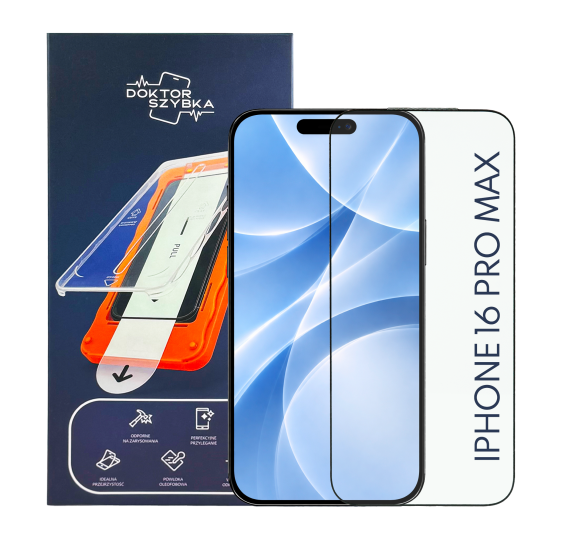 Szkło hartowane Szybka ochronna iPhone 16 Pro Max + APLIKATOR 1SZT