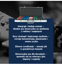 Klasyczny zestaw do gry w pokera – 500 profesjonalnych żetonów