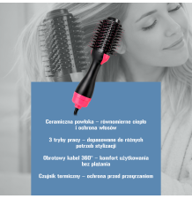 Szczotka suszarka prostownica lokówka do włosów 4w1 1000w urządzenie wielofunkcyjne
