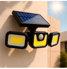 Ledowa Lampa Solarna 3w1 z Czujnikiem Ruchu i Zmierzchu, Mocne Światło 2400mAh