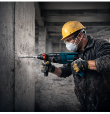 Udarowy młotowiertarka 2600W SDS-Plus z trybami pracy, wiertłami i dłutami