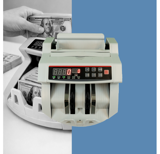 Liczarka do banknotów nominałowa - Liczenie wszystkich walut świata biała