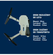 Dron e88 pro zabawka kamery wifi zawis 250m + 3 baterie akumulatory