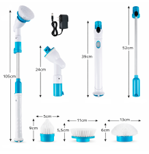 Elektryczna szczotka obrotowa spin scrubber zestaw 3 w 1